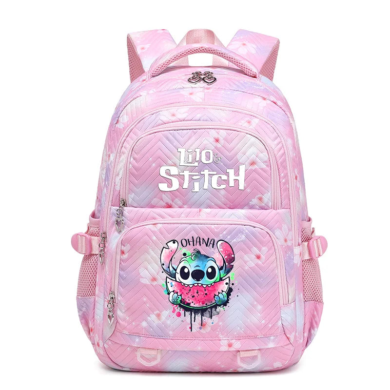 Disney Lilo Stitch Waterproof  Schoolbag for Teenage Girls Bookbag