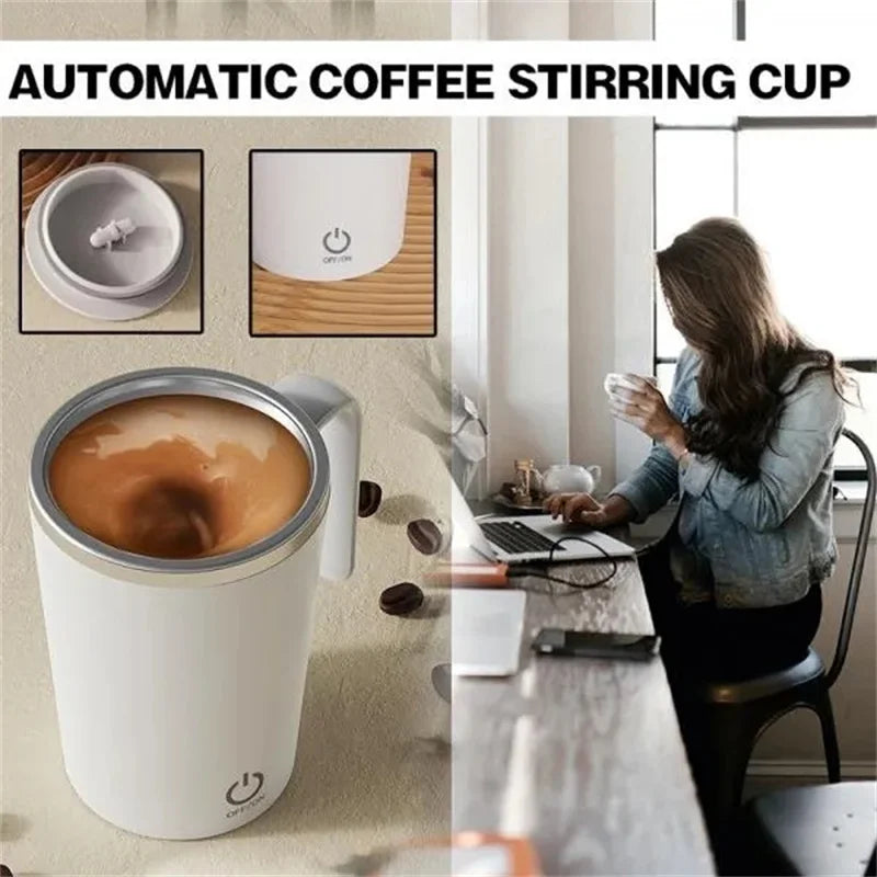 Mug Electric Magnetic Mixing Cup Rechargeable Coffe