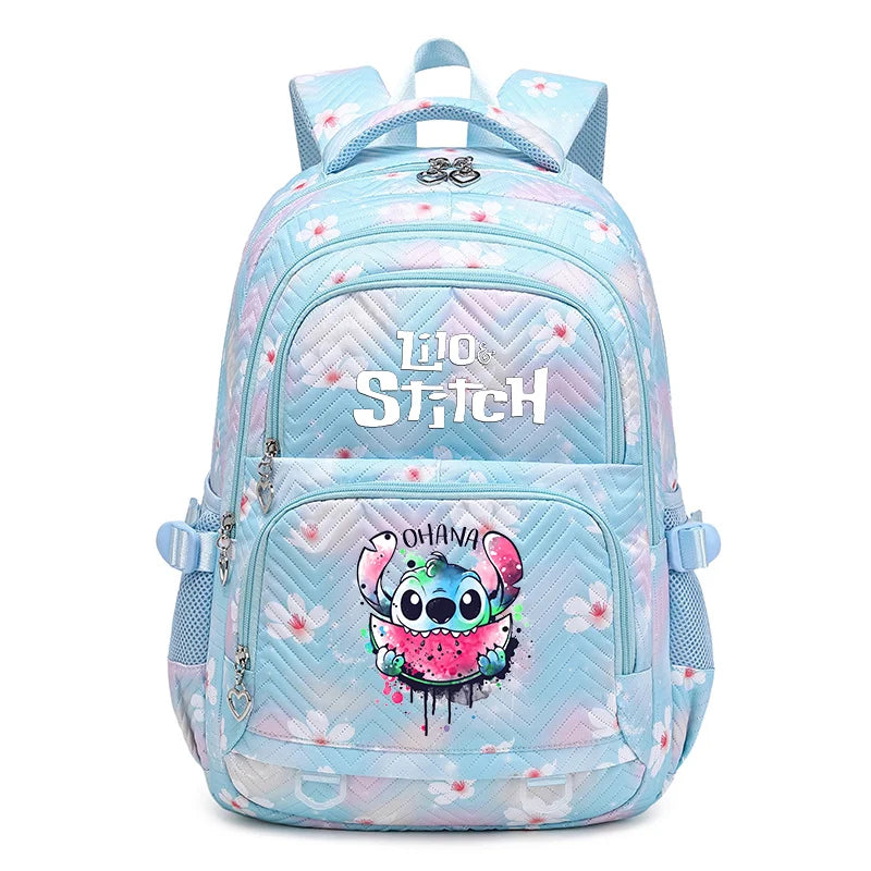 Disney Lilo Stitch Waterproof  Schoolbag for Teenage Girls Bookbag