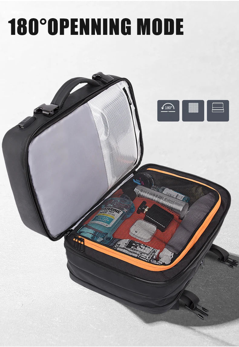 Backpack  USB Bag Large Capacity 17.3 Laptop Waterproof