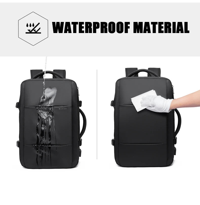 Backpack  USB Bag Large Capacity 17.3 Laptop Waterproof