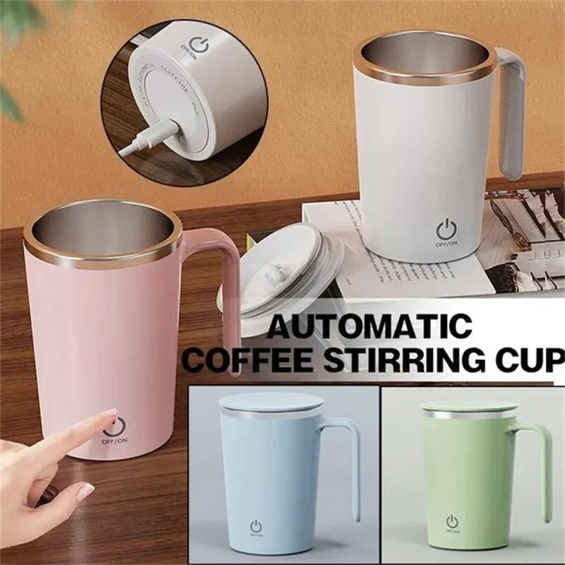 Mug Electric Magnetic Mixing Cup Rechargeable Coffe