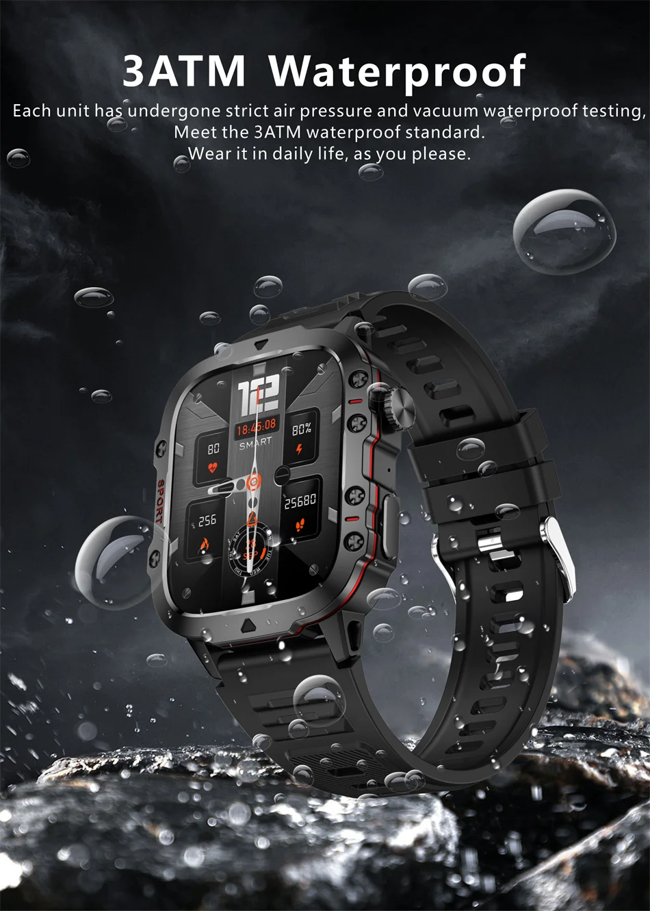 Military Mens Smartwatch