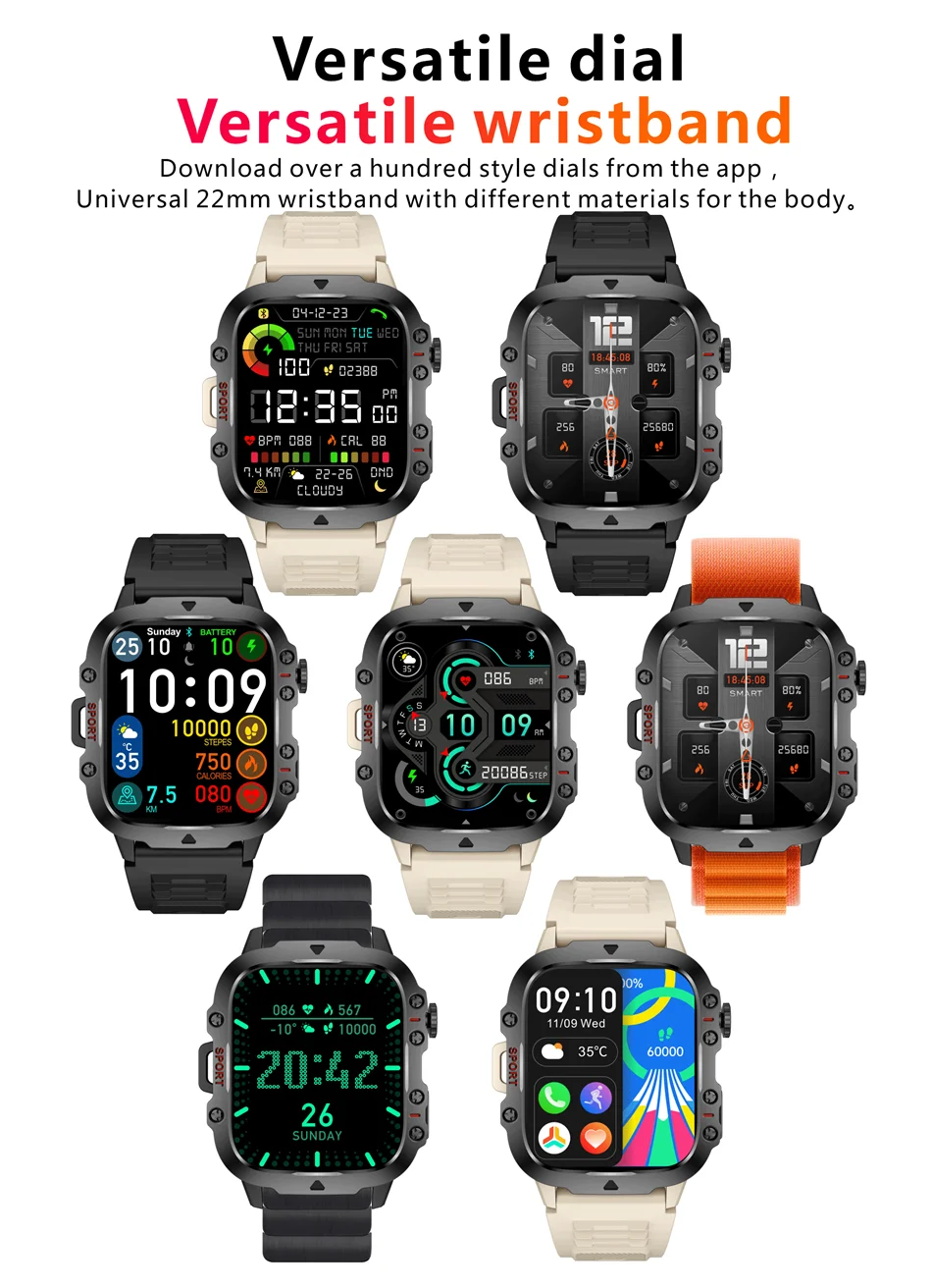 Military Mens Smartwatch