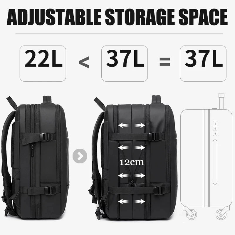 Backpack  USB Bag Large Capacity 17.3 Laptop Waterproof