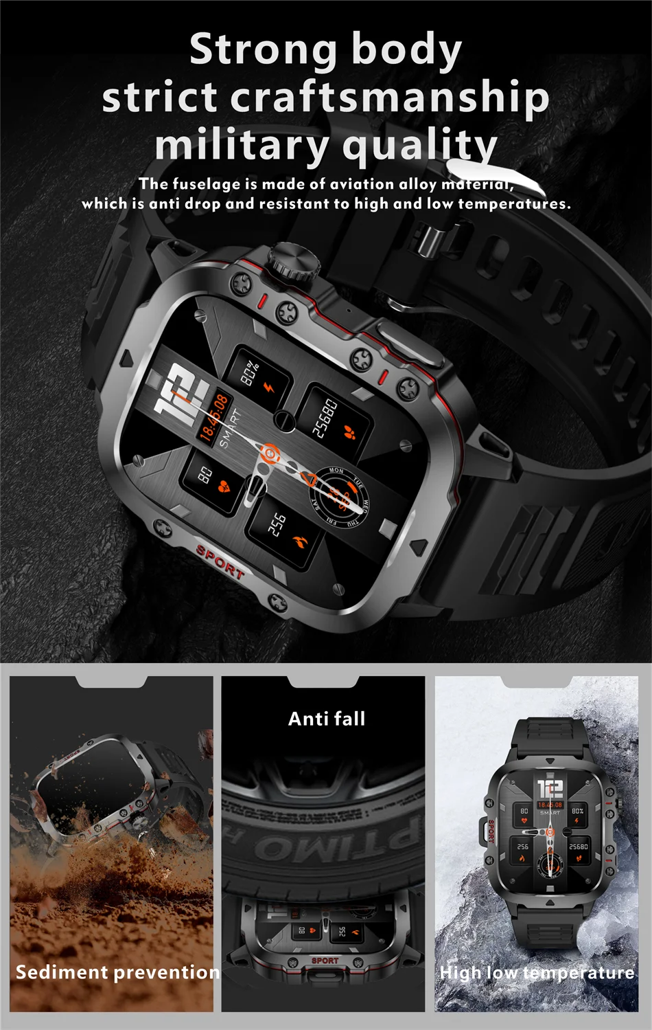 Military Mens Smartwatch