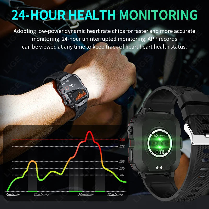 Military Mens Smartwatch